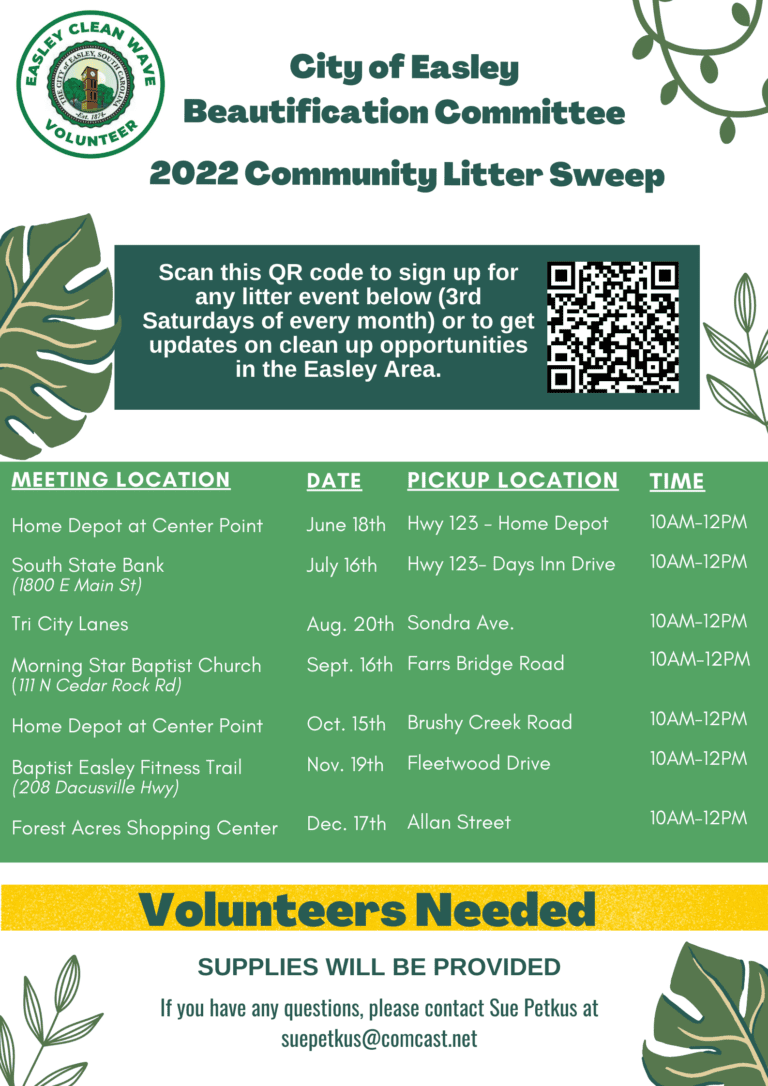 Easley's 2022 litter pickup campaign - Easley Citizen