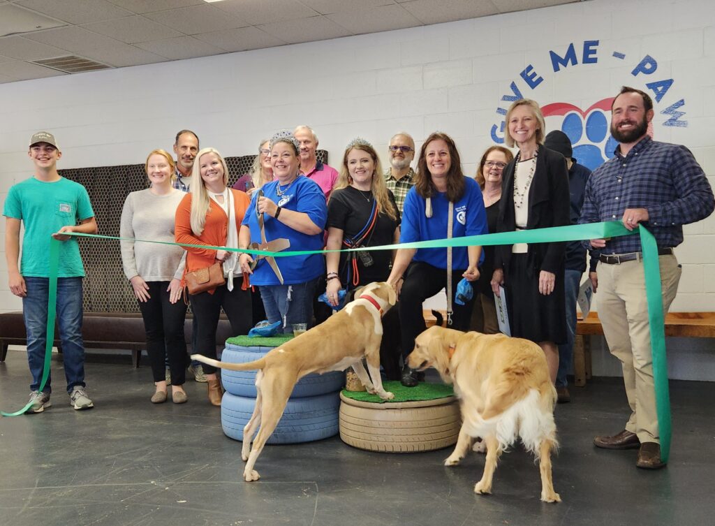 give me paw ribbon cutting easley sc dog care