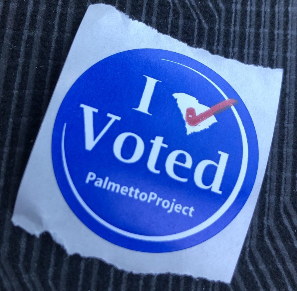 i voted sticker easley sc voting