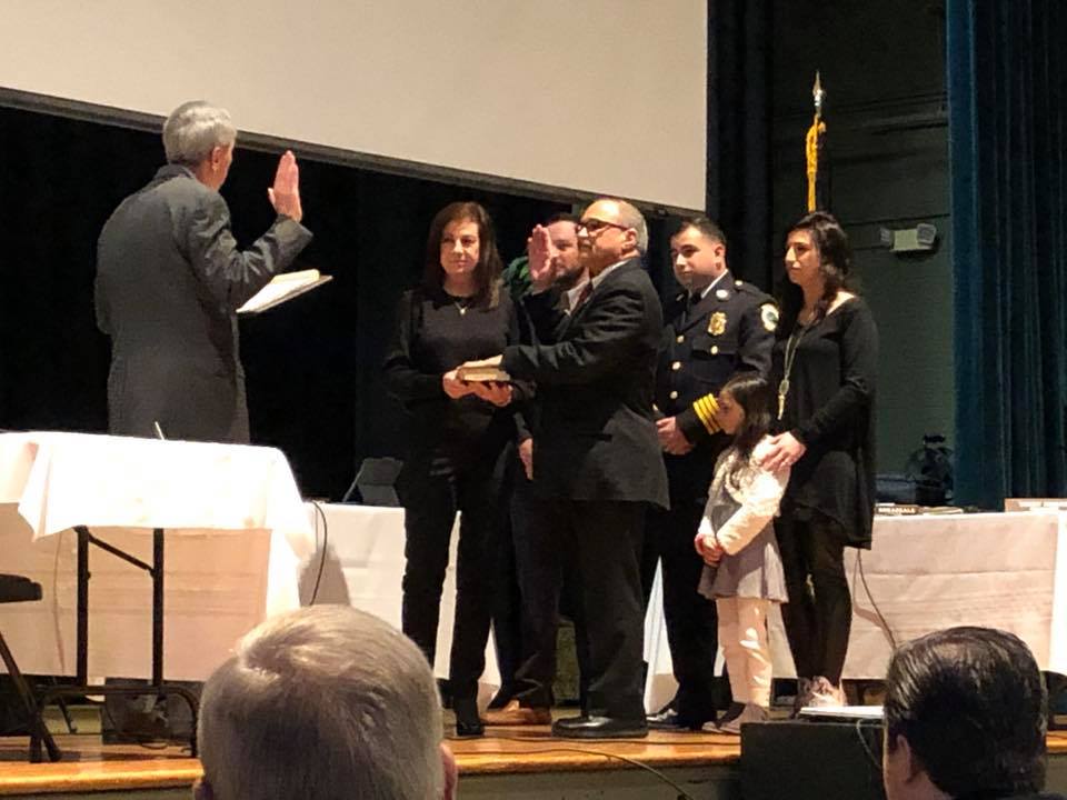Mayor Butch Womack being sworn in as mayor of Easley, SC on January 13th, 2020.